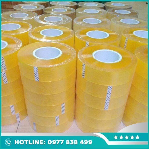 Băng dính OPP vàng chanh 4 8cmx1kg cuộn